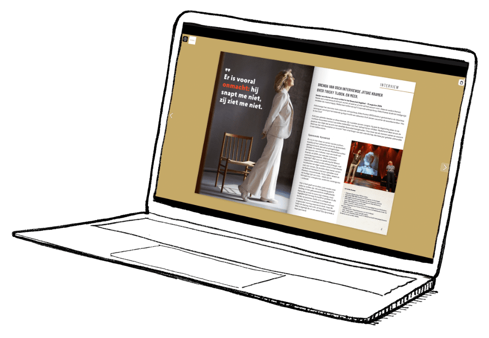 Het Human Dimensions Magazine op een laptop